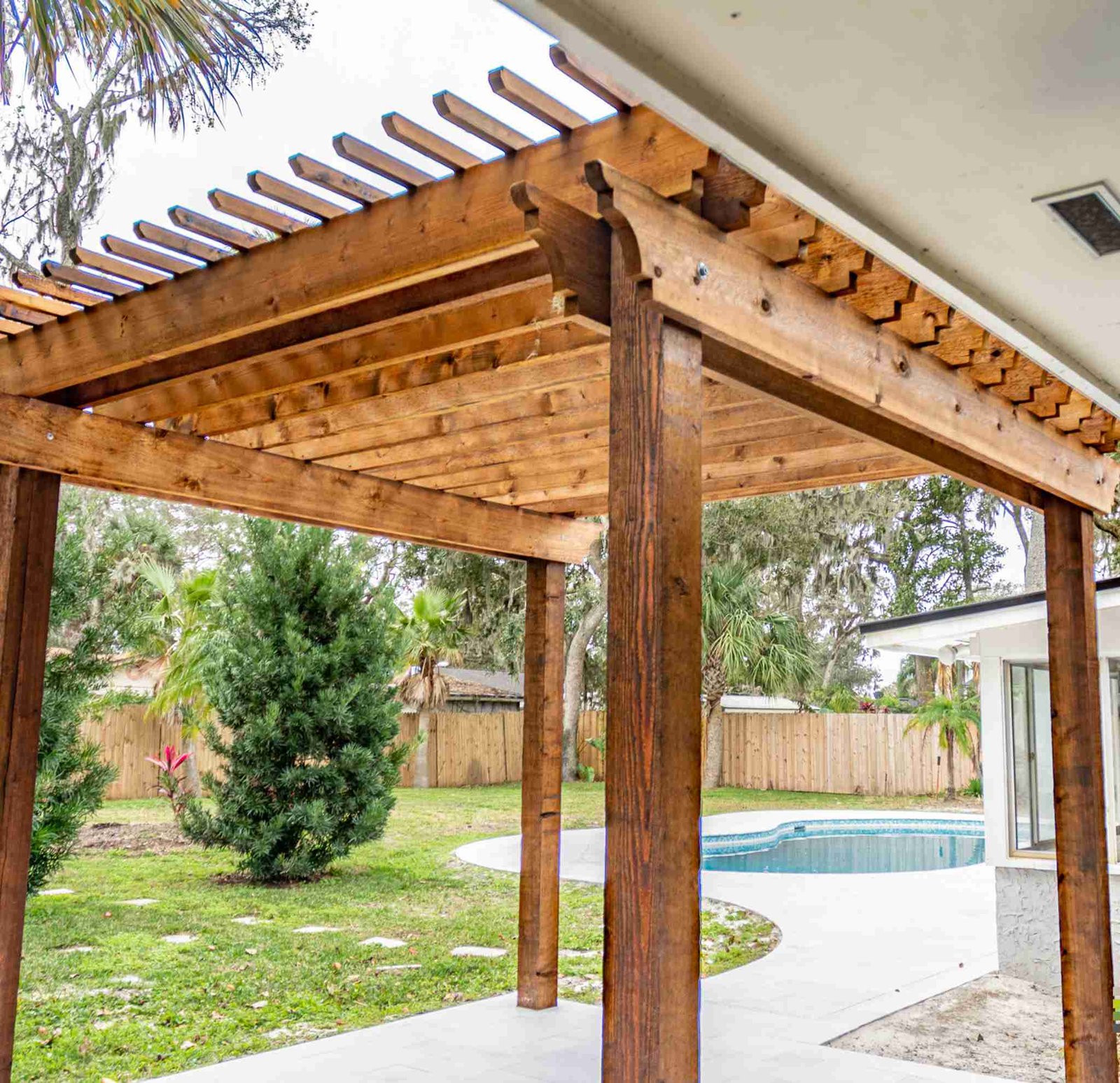 Modern pergola installation Jacksonville FL